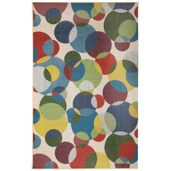 Corrigan Studio® Transitional Modern Rugs Patio Bubbles Indoor / Outdoor Use Rug Multi Wayfair